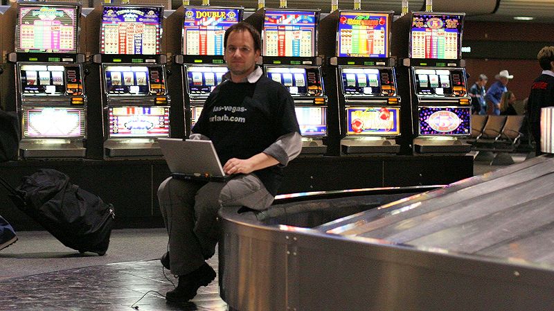 Kein Casino - Gepäckausgabe Flughafen Las Vegas