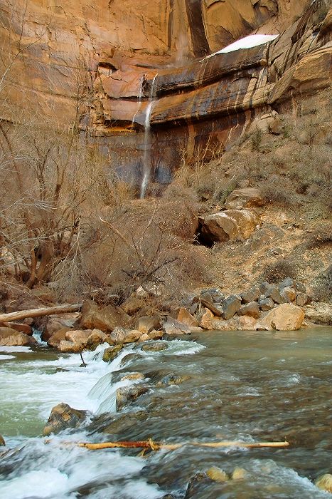 Temple of Sinawava und Virgin River Temple of Sinawava und Virgin River